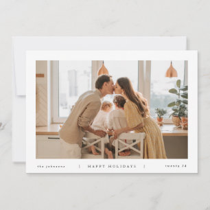 Tarjeta Festiva Foto mínima moderna en blanco negro