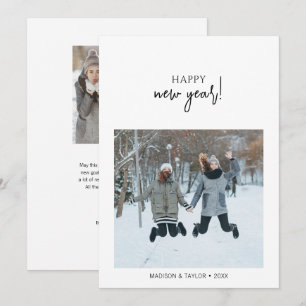 Tarjeta Festiva Foto minimalista de Año Nuevo