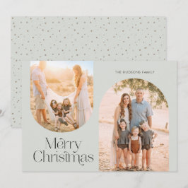Tarjeta Festiva Foto Minimalista de colección de marcos de arco mo