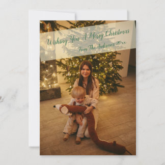 Tarjeta Festiva Foto minimalista de familia 