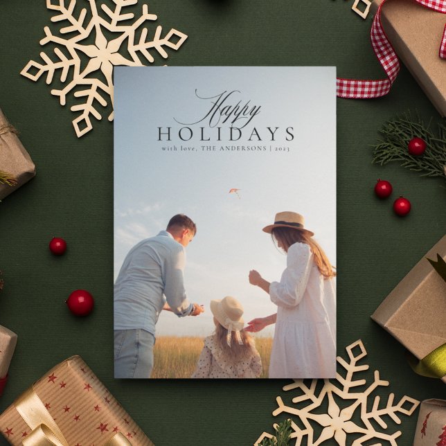 Tarjeta Festiva Foto minimalista de Felices Fiestas (Subido por el creador)