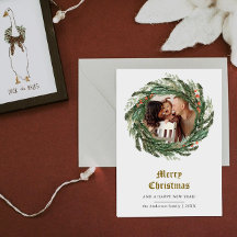 Foto minimalista de Wreath de Pine de Invierno