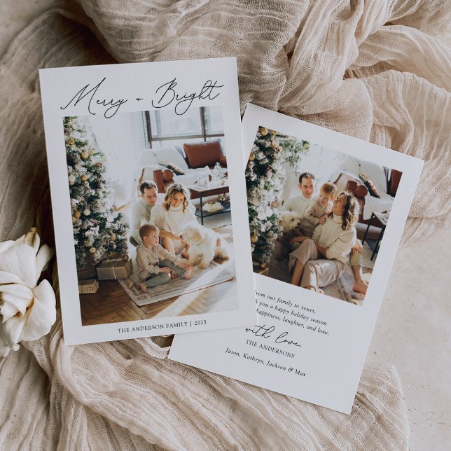 Tarjeta Festiva Foto Minimalista moderna brillante y dulce (Subido por el creador)