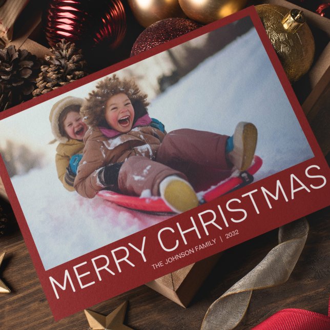 Tarjeta Festiva Foto Minimalista moderna simple (Subido por el creador)