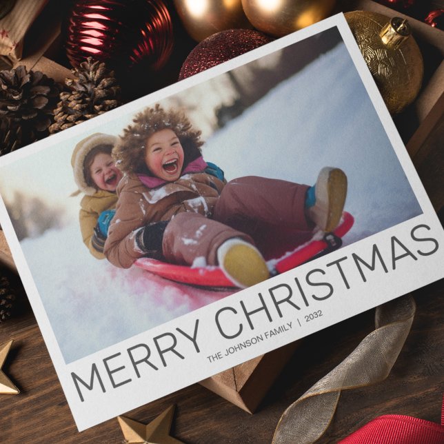 Tarjeta Festiva Foto Minimalista moderna simple (Subido por el creador)