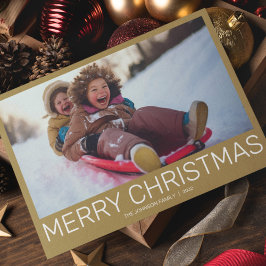 Tarjeta Festiva Foto Minimalista moderna simple