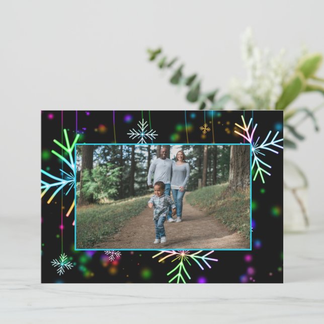 Tarjeta Festiva Foto moderna (Anverso de pie)