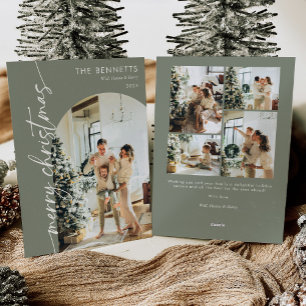 Tarjeta Festiva Foto moderna de Boho Merry Christmas Arch
