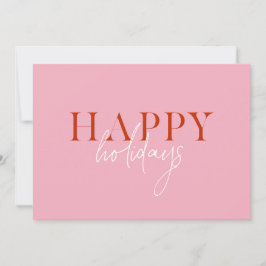 Tarjeta Festiva Foto moderna de escritura rosa brillante y brillan