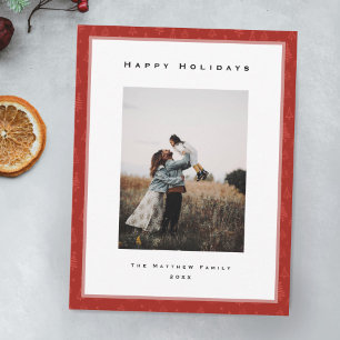 Tarjeta Festiva Foto moderna de la familia fronteriza de Navidades