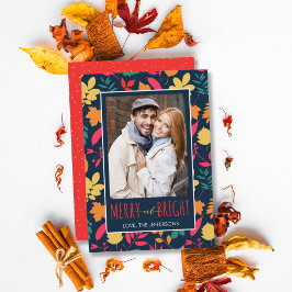 Tarjeta Festiva Foto moderna de Merry y Bright