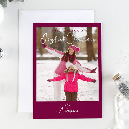 Tarjeta Festiva Foto moderna de Navidades de moda