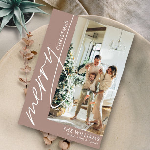 Tarjeta Festiva Foto moderna de Navidades del Boho