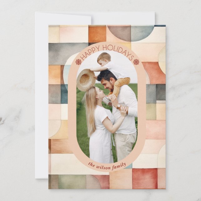 Tarjeta Festiva Foto moderna de pintura artística abstracta (Anverso)