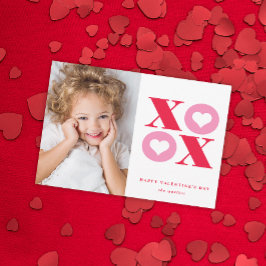 Tarjeta Festiva Foto moderna de San Valentín XOXO