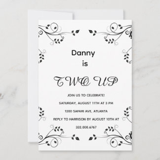 Tarjeta Festiva Foto moderna del segundo cumpleaños