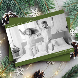 Tarjeta Festiva Foto moderna Minimalista de B&W