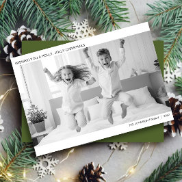 Tarjeta Festiva Foto moderna Minimalista de B&W