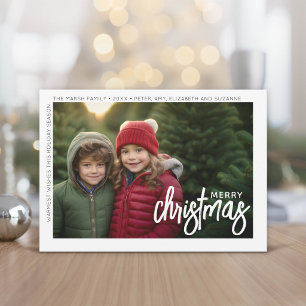 Tarjeta Festiva Foto moderna - Offset alegre borde blanco minimali