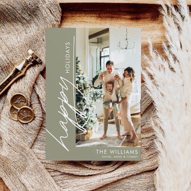 Tarjeta Festiva Foto moderna y trendy de Felices Fiestas (Subido por el creador)