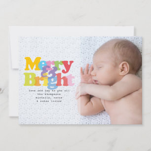 Tarjeta Festiva Foto: Nacimiento feriado de Navidades merry y bril