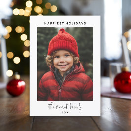 Tarjeta Festiva Foto Navidades manuscritos - Puntos modernos de Bo