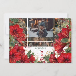 Tarjeta Festiva Foto: Navidades rusos de feriados rojos de Amaryll