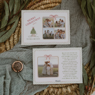 Tarjeta Festiva Foto navideña coqueta grandmillennial chic 5