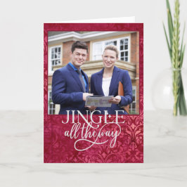 Tarjeta Festiva Foto navideña de Jingle All The Way Business