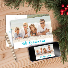 Tarjeta Festiva Foto navideña de los Navidades de piña Mele Kaliki