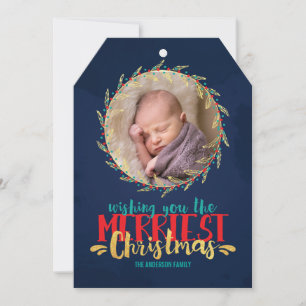 Tarjeta Festiva Foto navideña de los Navidades más afortunados