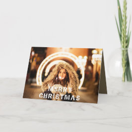 Tarjeta Festiva Foto Navideña Personalizable Moderna de las Fiesta