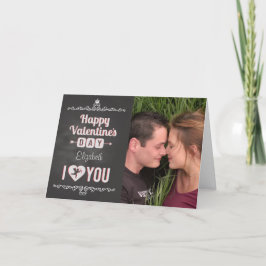 Tarjeta Festiva Foto/nombre del personalizado de San Valentín de C