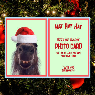 Tarjeta Festiva Foto obligatoria divertida personalizada con un ca