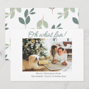 Tarjeta Festiva Foto Oh Qué Navidades Divertidos
