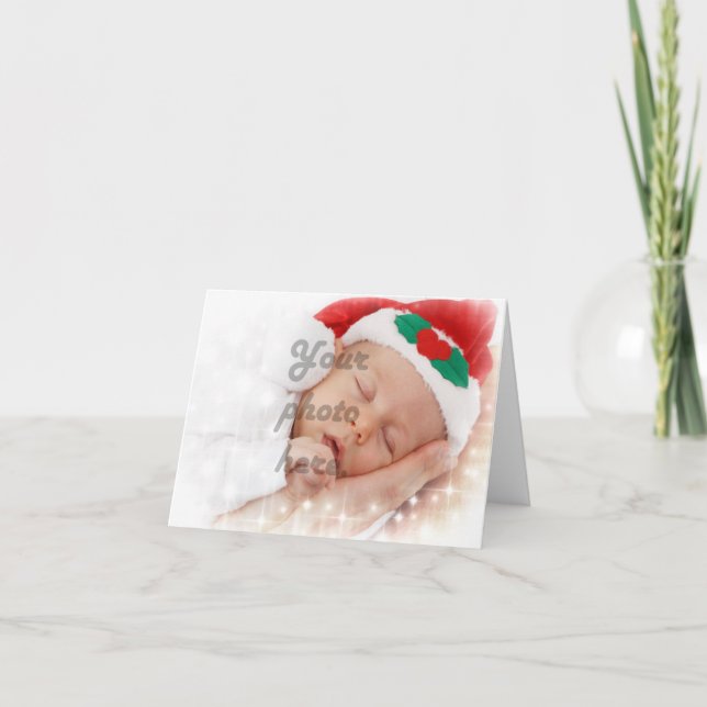Tarjeta Festiva Foto personalizada (Anverso)
