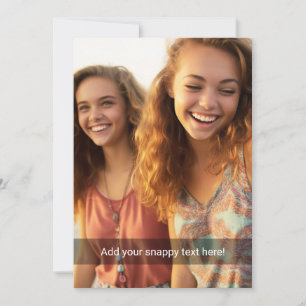 Tarjeta Festiva Foto personalizada con tu propio meme de Snap Chat