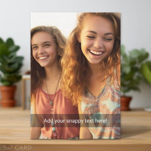 Tarjeta Festiva Foto personalizada con tu propio meme de Snap Chat