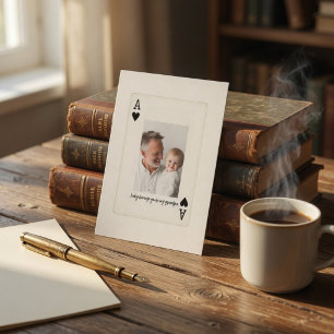 Tarjeta Festiva Foto Personalizada de Abuelo   Día del Padre Perso