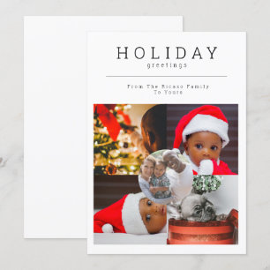 Tarjeta Festiva Foto personalizada de cinco festividades fotográfi