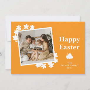 Tarjeta Festiva Foto personalizada de familia de Pascua de primave