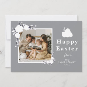 Tarjeta Festiva Foto personalizada de familia de Pascua de primave