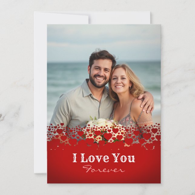 Tarjeta Festiva Foto personalizada de Feliz Día de San Valentín (Anverso)