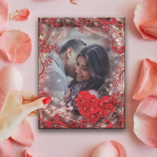Tarjeta Festiva Foto Personalizada de Feliz Día de San Valentín