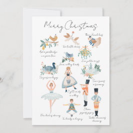 Tarjeta Festiva Foto personalizada de feriado de 12 días de Navida