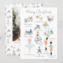 Tarjeta Festiva Foto personalizada de feriado de 12 días de Navida