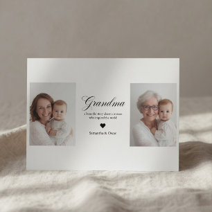 Tarjeta Festiva Foto Personalizada de la Abuela Nana