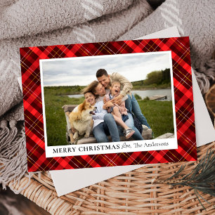 Tarjeta Festiva Foto personalizada de la familia de Navidades de e