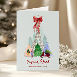 Tarjeta Festiva Foto personalizada de la Torre Eiffel de París en 