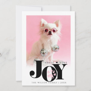 Tarjeta Festiva Foto Personalizada de Mascota ALEGRÍA Huella de Pa